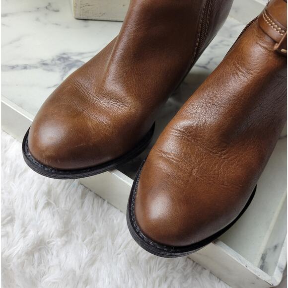 SOFFT By BORN Wyoming Brown Leather Ankle Boots Western Boho Comfort Size 7 - Picture 4 of 13